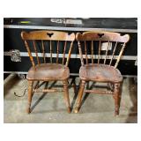Wooden Spindle-Back Chairs
