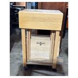 Wooden Folding Tray Table Set with Stand