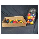 Billiard Balls in Jar and Box