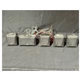 Five JVC Speakers with Wires