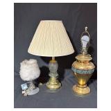 Three Decorative Table Lamps