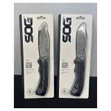 Two SOG Ace Fixed Blade Knives
