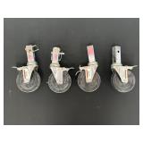 Four Heavy-Duty Locking Casters