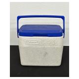 Coleman White and Blue Cooler