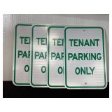 Four Tenant Parking Signs