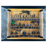 Wood Router Bit Set With Wooden Case