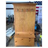 Wooden Hall Tree With Storage Bench