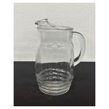 Clear Glass Pitcher with Spout and Handle