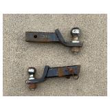 Two Steel Trailer Hitch Ball Mounts