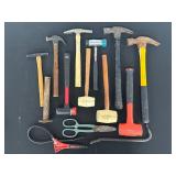 Hand Tools Including Hammers and Scissors