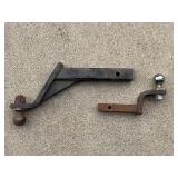 Two Steel Trailer Hitch Mounts with Balls