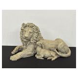 Lion and Lamb Plastic Statue