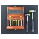 Columbian Drill Bit Set and Two Mallets