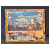 Framed Mountain Landscape Photograph