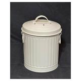 Metal Trash Can with Lid and Handles