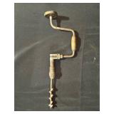 Vintage Hand Crank Auger Drill Tool