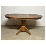 Wooden Oval Pedestal Dining Table