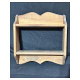 Wooden Wall-Mounted Shelf with Two Tiers
