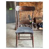 Wooden Dining Chair With Spindle Back