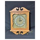 Wooden Electric Wall Clock with Roman Numerals