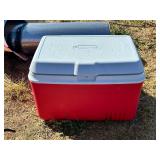 Rubbermaid Red and Gray Cooler