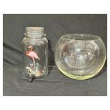 Glass Beverage Dispenser and Fishbowl