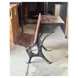 Cast Iron and Wood School Desk