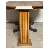 Wooden Fluted Pedestal with Square Top