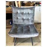 Modern Gray Tufted Accent Chair