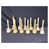 10 Plastic Faux Candles