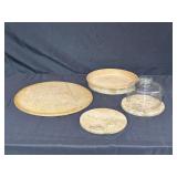 Stone Cookware and Trivet Set with Glass Dome