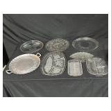 Clear Glass and Metal Trays