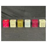 Six Vintage Tobacco Tins with Case