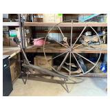 Wood and Metal Spinning Wheel Assembly