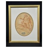 Ceiling Figure at Illusionistic Cornice