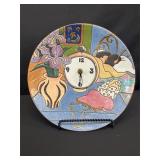 Ceramic Plate/Clock by Judy Miller