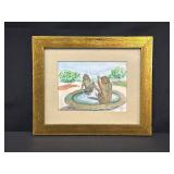 Cherub Fountain by Bette Graham