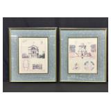 Framed Architectural Drawings