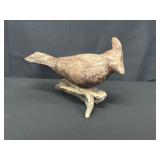 Hand-Carved Driftwood Cardinal Sculpture