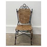 Rattan and Iron Chair