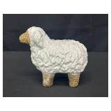 Ceramic Sheep Figurine with Glazed Finish
