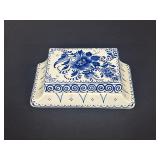 Hand-Painted Ceramic Butter Dish from Holland