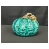 Green and Gold Glass Pumpkin