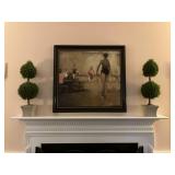 Two Topiary Trees in Pots