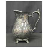 9-Inch Silver-Plated Footed Pitcher