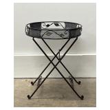 Decorative Metal Folding Tray Table