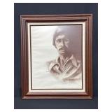 Framed Portrait Artwork by Ceraso, 1980