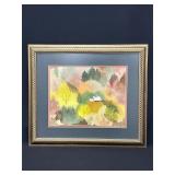 Fall Landscape Watercolor by Peg Ballenger