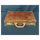 Brown Leather Briefcase with Combination Locks
