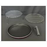 Pizza Cooking Racks, Pan, and Handle